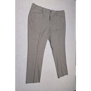 Lauren Ralph Lauren Women's Houndstooth Ankle Pants Size 18W Black & Beige